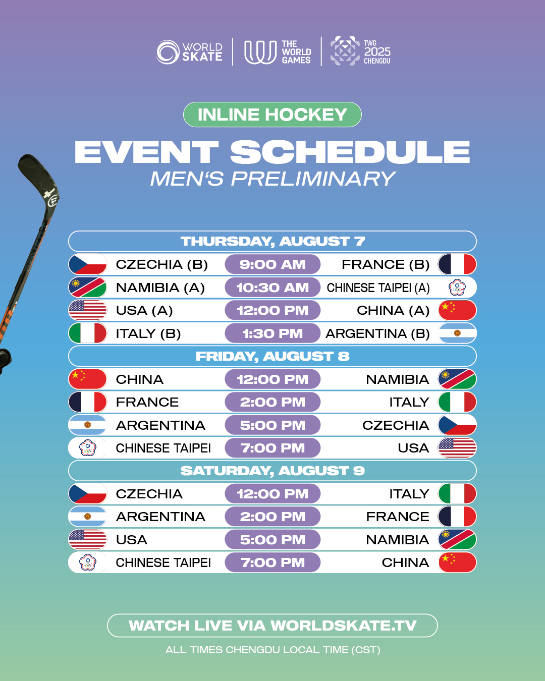 WORLD GAMES Event Schedule 1080x1350 Inline Hockey2