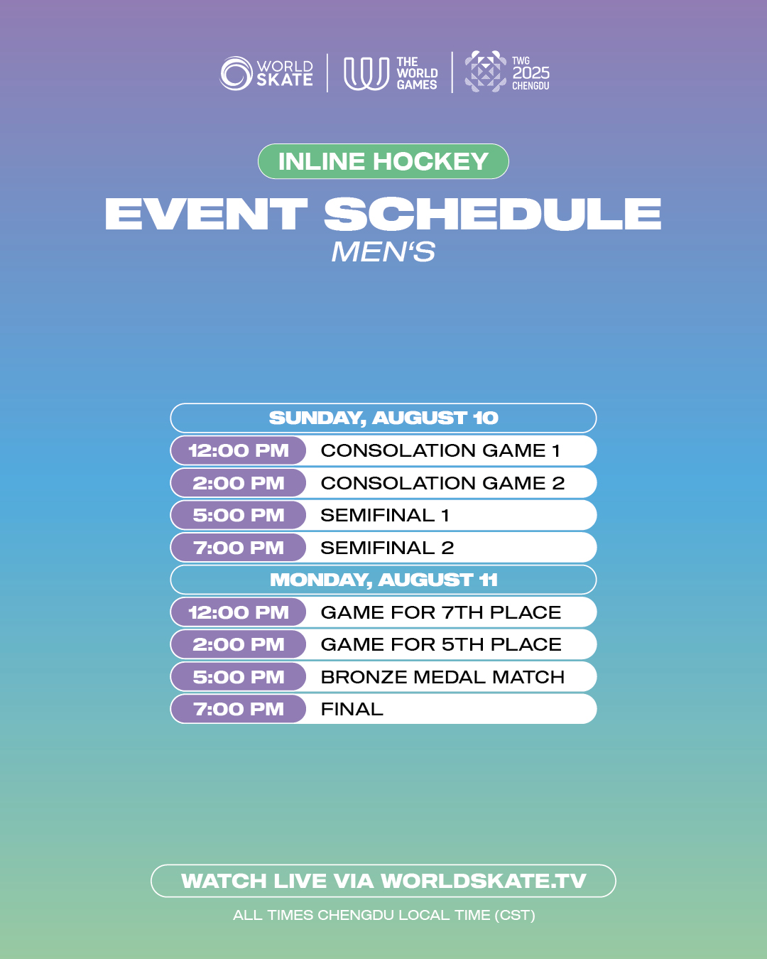 WORLD GAMES Event Schedule 1080x1350 Inline Hockey3