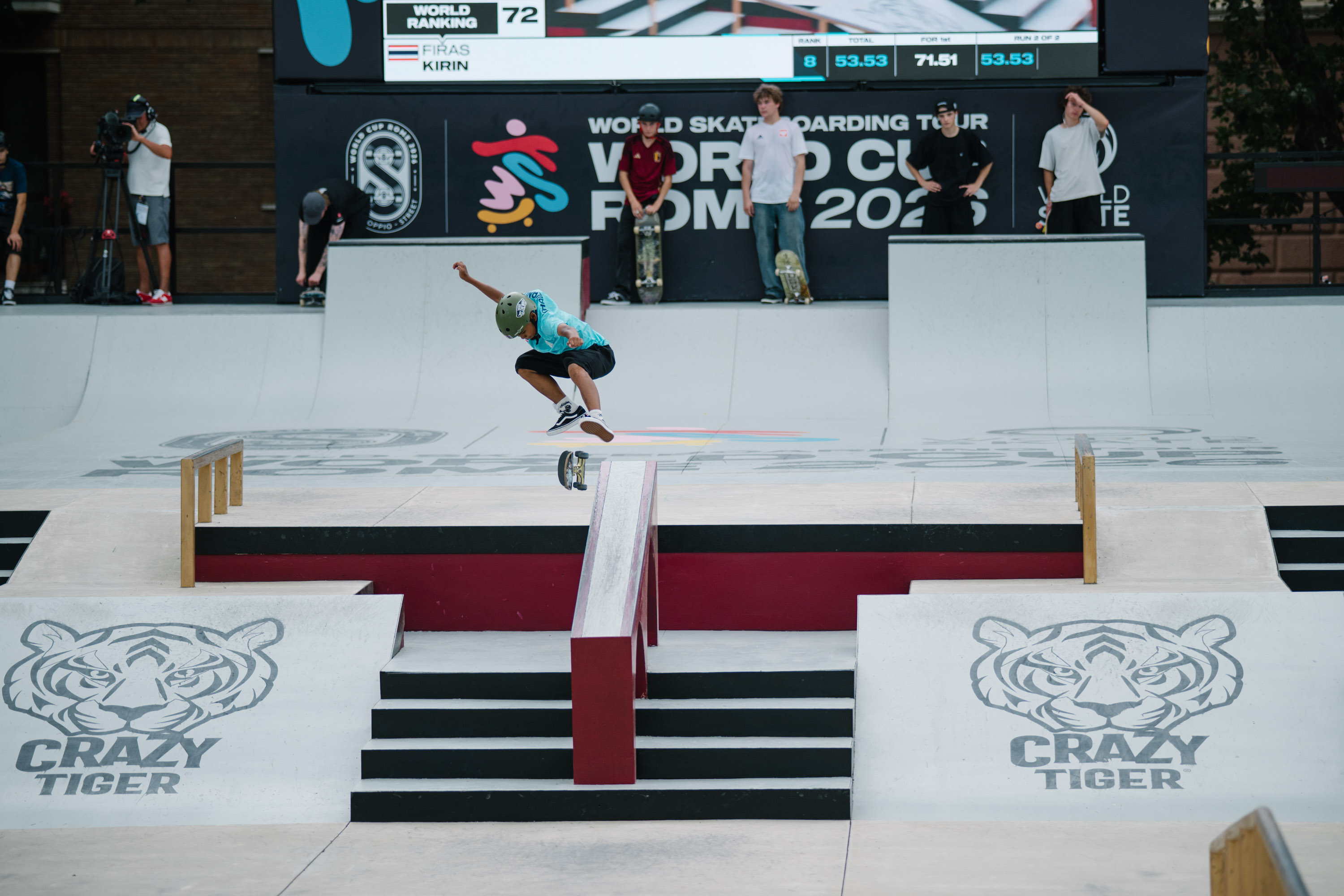 Firas Kirin kickflip 5050 wsk skateboarding world Cup Rome 2026 Haruta 2873