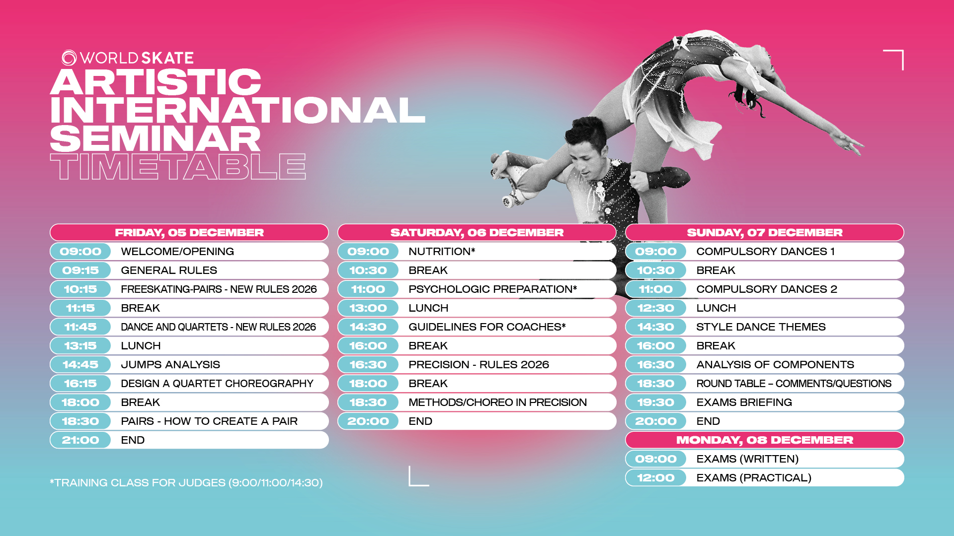 Schedule Artistic Seminar 1920x1080 4