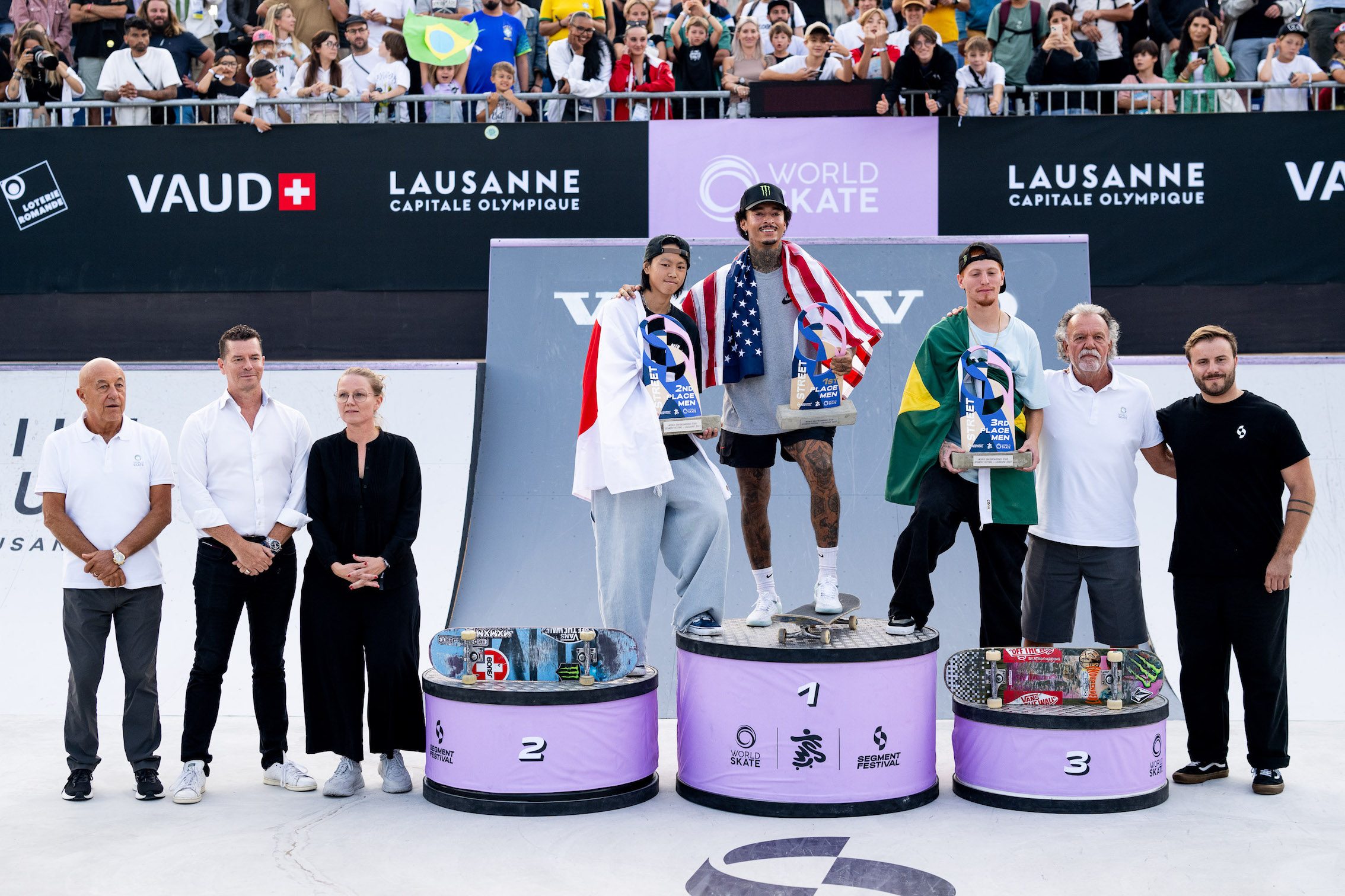 Podium Men president WorldSkate WST Street Lausanne 2023 Jake Darwen