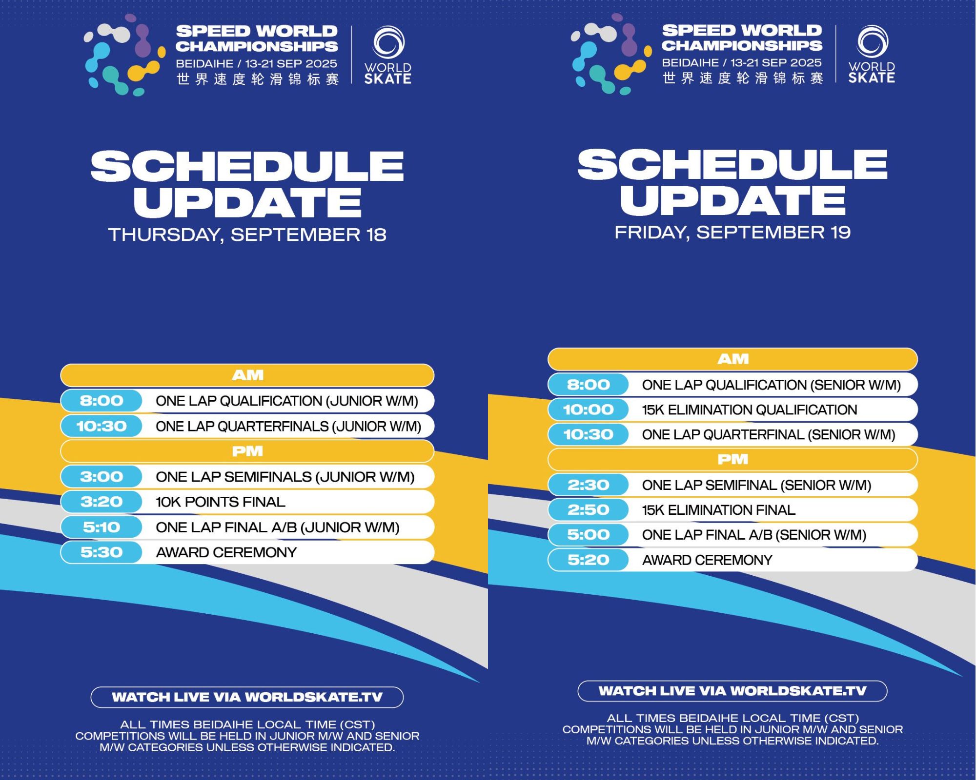 schedule wc speed